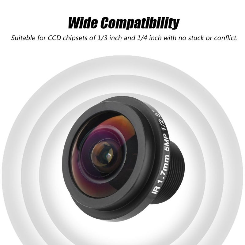 fosa Mini HD Hidden Camera Fisheye Security Panoramic Lens Camera 5MP/1.7mm Focal Length/185?Wide Angle for Fisheye Security Cam, Home/Office/Outdoor/Indoor - Image 5